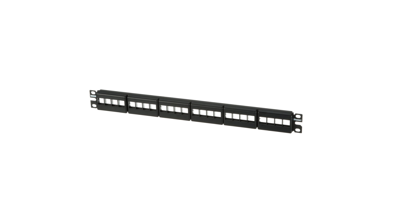 NKFP24Y. Patch Panel de distribución Panduit NetKey, 24 puertos, 1 RU, negro